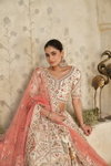 Cream Colour Silk With Embroidery Work Lahenga With Blouse Dupatta Suppliers In India KF 2111